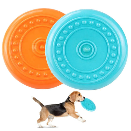 Durable Dog Flying Disc Dog Toys for Aggressive Chewers Big Dogs Toys for Large Medium Small Dogs Outdoor Soft Rubber Dog Toys for Aggressive Chewers Dog Chew Toy Pet Toys for Dog Gliding Disc Dog Toy