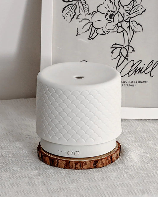 Essential Oil Diffuser Ceramic Diffuser for Essential Oil Large Room DiffusersUltrasonic 280ml Aromatherapy Diffuser with Essential Oil Bedroom Vaporizer Cool Mist Humidifier for Home Office