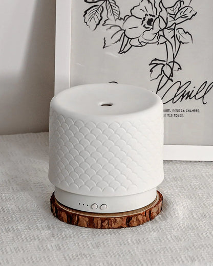 Essential Oil Diffuser Ceramic Diffuser for Essential Oil Large Room DiffusersUltrasonic 280ml Aromatherapy Diffuser with Essential Oil Bedroom Vaporizer Cool Mist Humidifier for Home Office